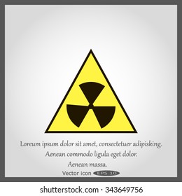 The radiation icon. Radiation symbol