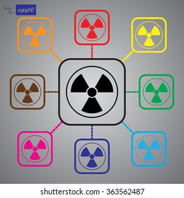 The radiation icon. Radiation symbol.