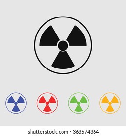 The radiation icon. Radiation symbol.