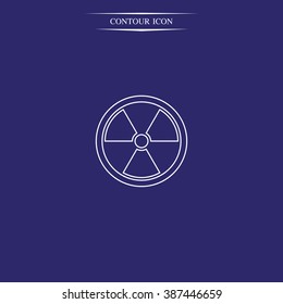 The radiation icon. Radiation symbol.