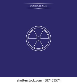 The radiation icon. Radiation symbol.