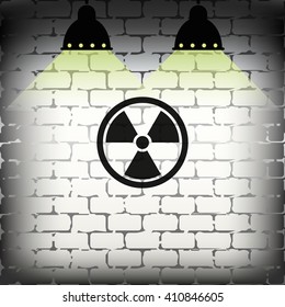 The radiation icon. Radiation symbol.