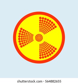 The radiation icon. Radiation symbol. Abstract radiation icon.