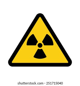 The radiation icon. Radiation symbol. Flat Vector illustration