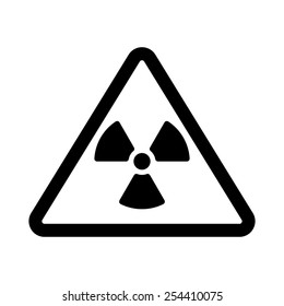 The radiation icon. Radiation symbol. Flat Vector illustration