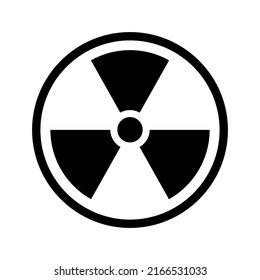 Radiation icon. Radiation symbol isolated on white background