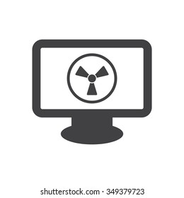 The radiation icon. Radiation symbol.  vector flat design