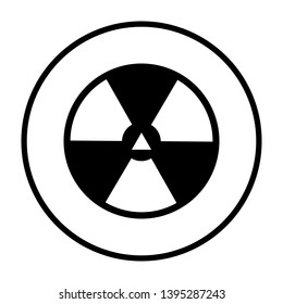 Icono de radiación. Diseño delgado del patrón de círculo. Ilustración vectorial.