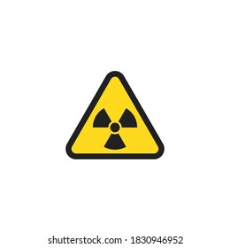Radiation icon. Toxic symbol. Danger concept sign. Radioactive warning illustration in vector flat style.