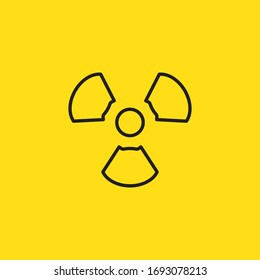 Radiation icon Vector Design Illustration template