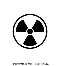 Radiation icon, vector illustration. Flat design style. vector radiation icon illustration isolated on white background, radiation icon Eps10. radiation icons graphic design vector symbols.