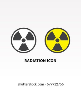 The radiation icon vector illustration. Radiation symbol icon.