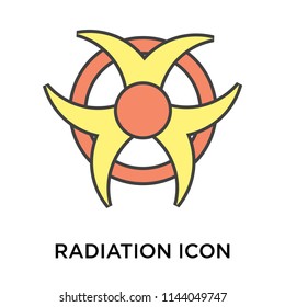 Radiation icon vector isolated on white background for your web and mobile app design, Radiation logo concept
