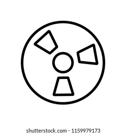 Radiation icon vector isolated on white background, Radiation transparent sign