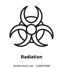 Radiation icon vector isolated on white background, Radiation transparent sign