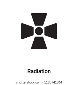 Radiation icon vector isolated on white background, logo concept of Radiation sign on transparent background, filled black symbol
