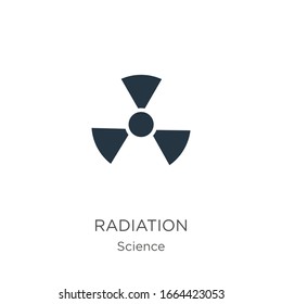 Radiation icon vector. Trendy flat radiation icon from science collection isolated on white background. Vector illustration can be used for web and mobile graphic design, logo, eps10