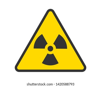 Radiation icon vector. Warning radioactive sign danger symbol.