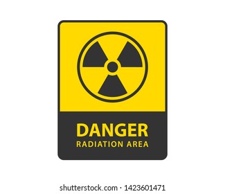 Radiation icon vector. Warning radioactive sign danger symbol.