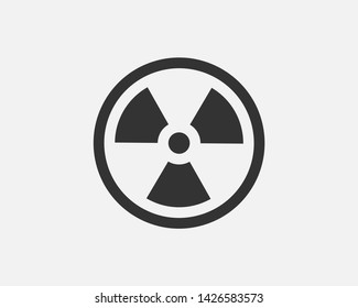 Radiation icon vector. Warning radioactive sign danger symbol.