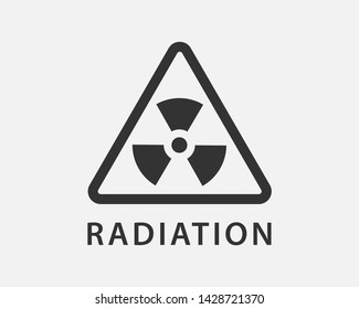 Radiation icon vector. Warning radioactive sign danger symbol.