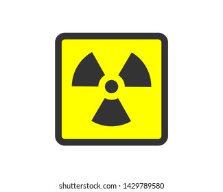Radiation icon vector. Warning radioactive sign danger symbol.