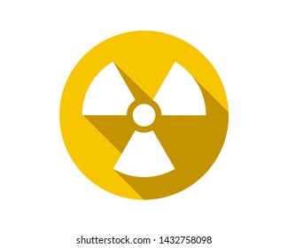 Radiation icon vector. Warning radioactive sign danger symbol.