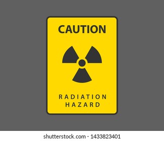 Radiation icon vector. Warning radioactive sign danger symbol.