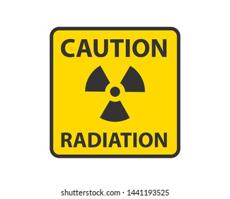 Radiation icon vector. Warning radioactive sign danger symbol.