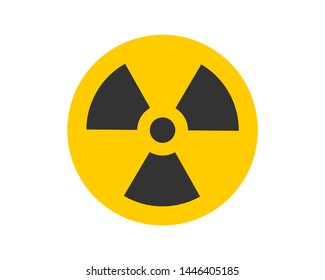 Radiation icon vector. Warning radioactive sign danger symbol.
