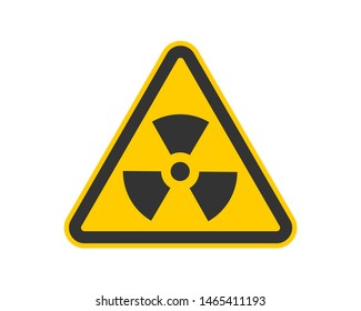 Radiation icon vector. Warning radioactive sign danger symbol.