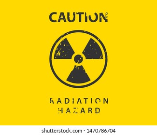 Radiation icon vector. Warning radioactive sign danger symbol.