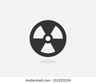 Radiation icon vector. Warning radioactive sign danger symbol.