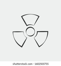 radiation icon vector for web and graphic design
