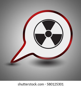 The radiation icon. Web design style