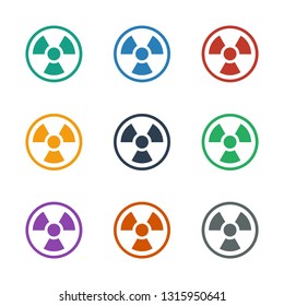 radiation icon white background. Editable filled radiation icon from innovations. Trendy radiation icon for web and mobile.