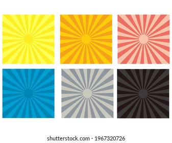 Fondo de radiación. Ilustración vectorial.