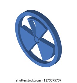 Radiation isometric left top view 3D icon