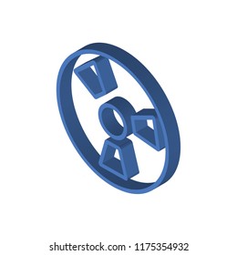 Radiation isometric left top view 3D icon