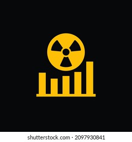 radiation level monitoring icon with a graph