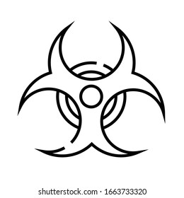 Strahlliniensymbol, Concept-Zeichen, Umriss-Vektorillustration, Linearsymbol.