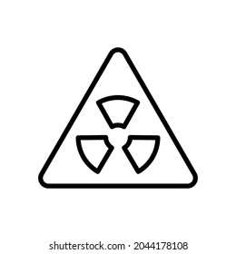 radiation line icon design vector template