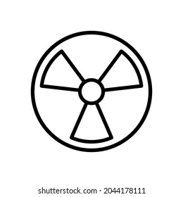 plantilla de vector de diseño de icono de línea de radiación