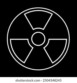 Radiation line icon. Radioactive or nuclear sign. Vector Illustration