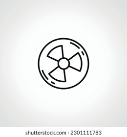 radiation line icon. Radiation symbol.