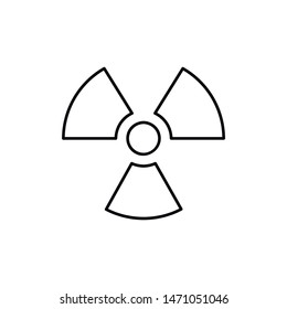 radiation line icon. Thin line icon for website design and development, app development. Vector graphics, a linear pattern on a white background, eps 10.