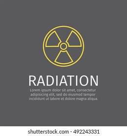 Radiation line icon. Vector sign for web graphic.