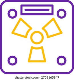 Línea de radiación Diseño de ícono de Vector de dos colores