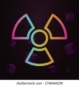 Radiation line vector nolan icon Simple thin line, outline vector of Pollution icons for ui and ux, website or mobile application
