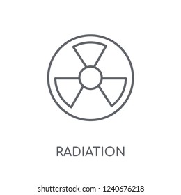 radiation linear icon. Modern outline radiation logo concept on white background from army and war collection. Suitable for use on web apps, mobile apps and print media.